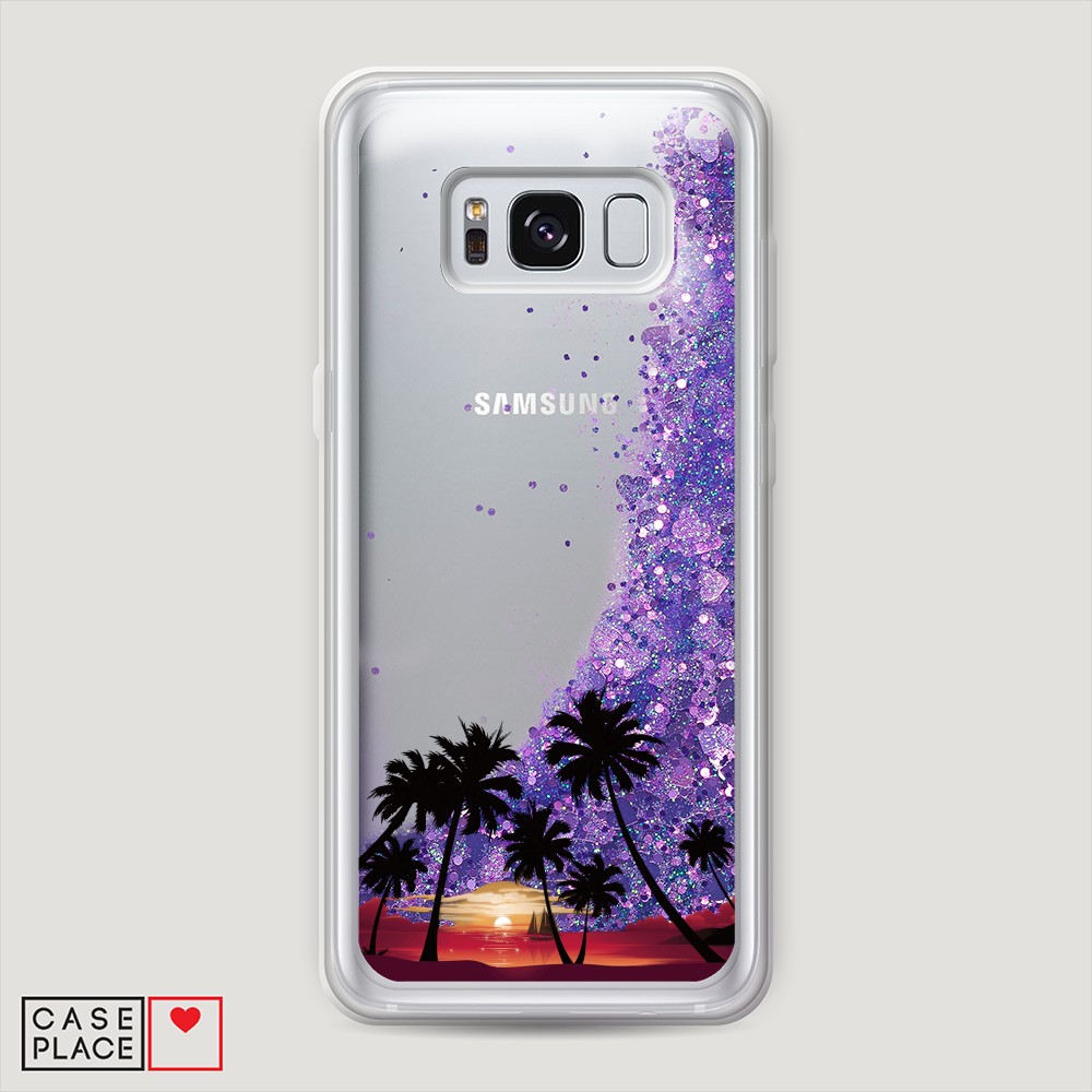 

Чехол Awog на Samsung Galaxy S8 "Закат и пальмы", Разноцветный, 24792-1