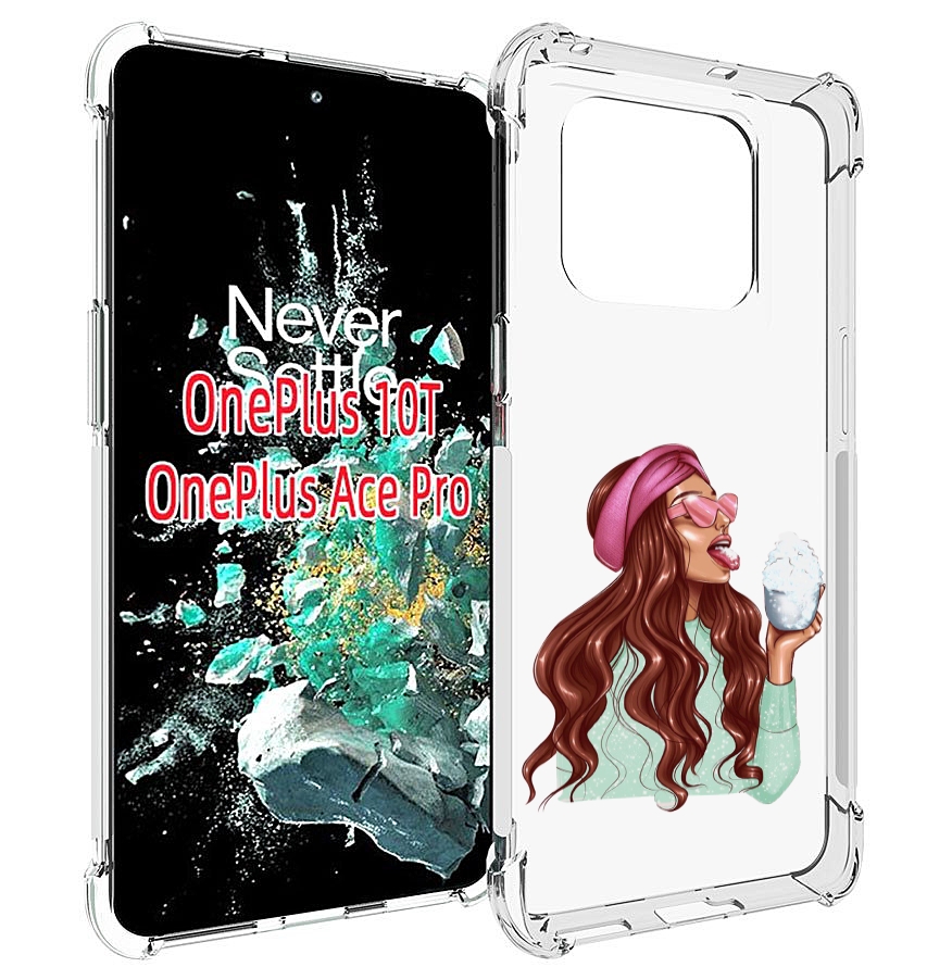 

Чехол MyPads любительница-снега женский для OnePlus 10T, Прозрачный, Tocco