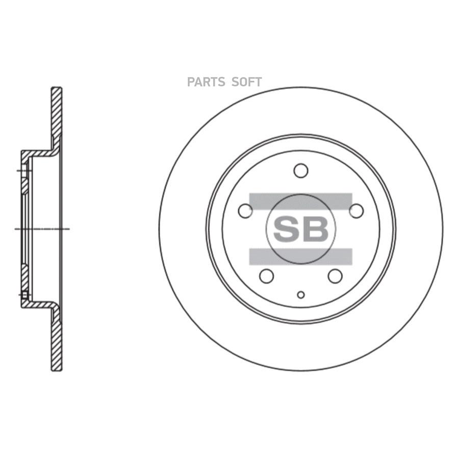 

SANGSIN BRAKE Диск тормозной MAZDA 6 12- задний