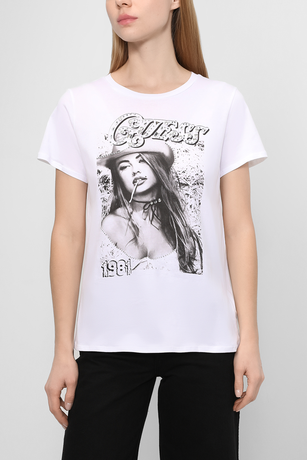 

Футболка женская Guess W3RI56 K9RM3 белая L, Белый, W3RI56 K9RM3