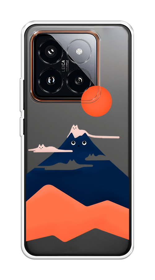 

Чехол на Xiaomi 14 Pro "Кот-гора", Черный;оранжевый, 320450-1