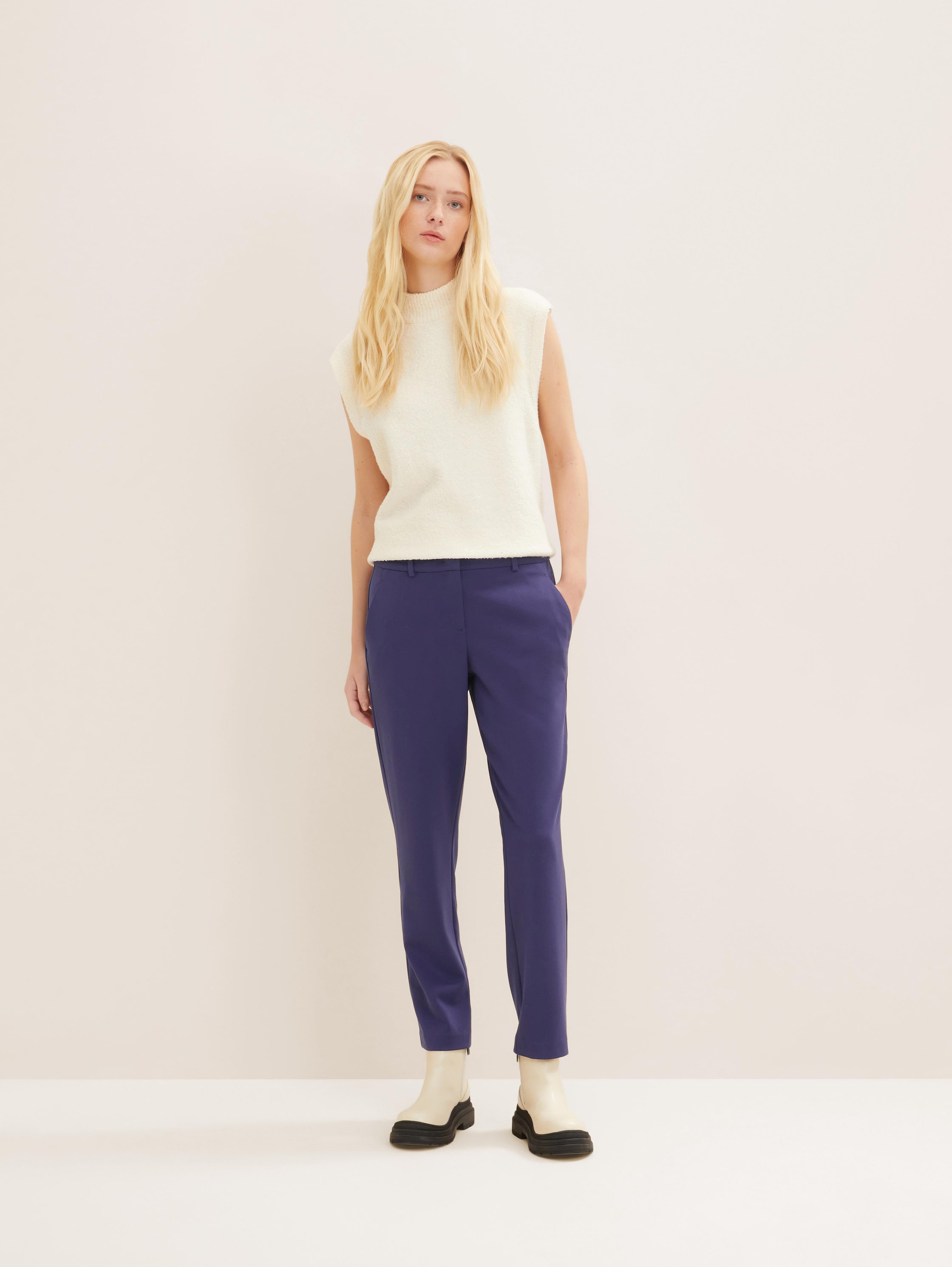 

Брюки женские TOM TAILOR 1035887 синие 36/28, Синий, 1035887