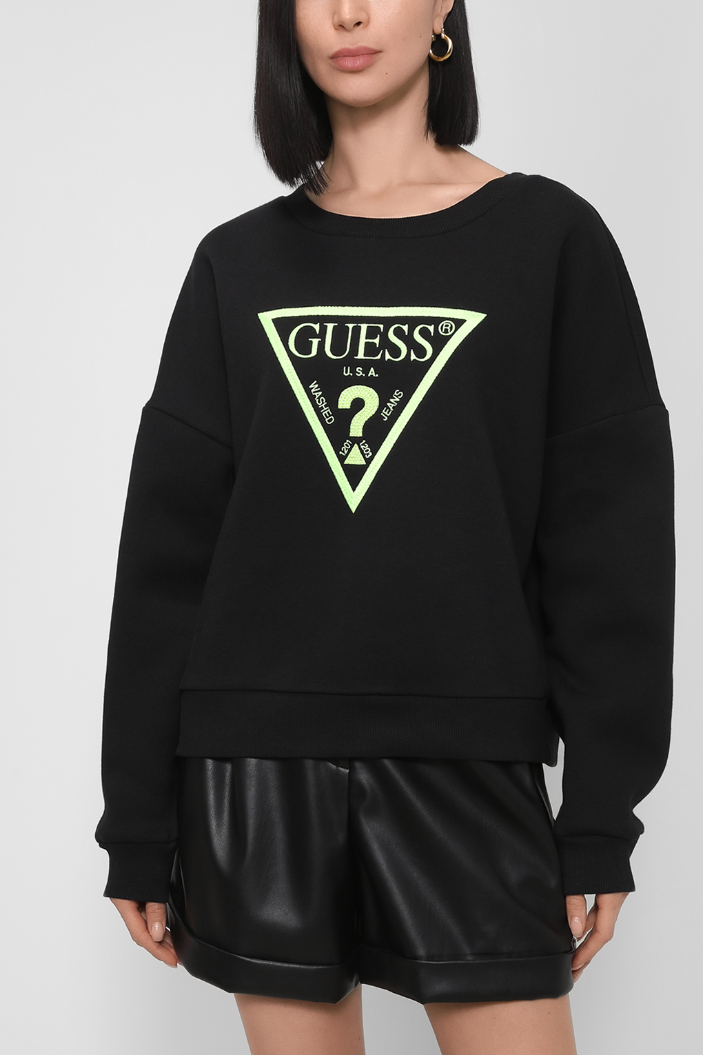 Свитшот женский Guess W3RQ04 K9Z21 черный M