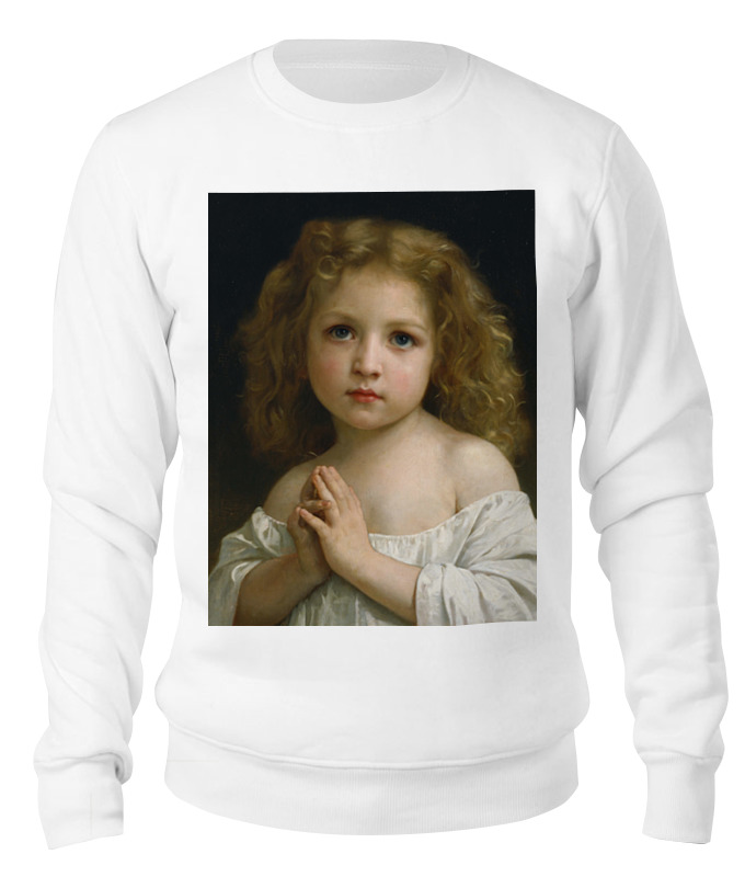 

Свитшот унисекс Printio Молитва (вильям бугро) белый S, Молитва (вильям бугро)