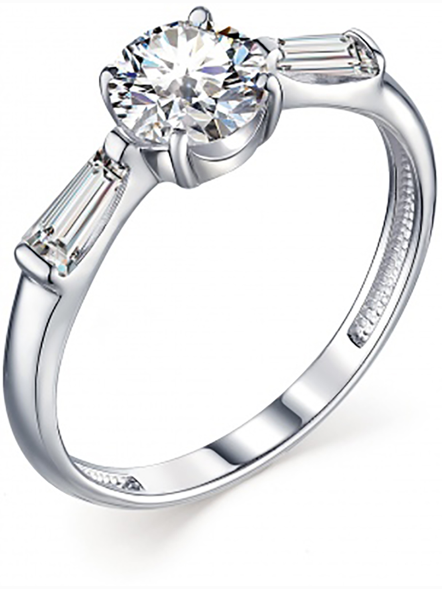 

Кольцо с 3 фианитами из серебра р. 16,5 Алкор серебро 01-1587_00КЦ-00, 01-1587_00КЦ-00