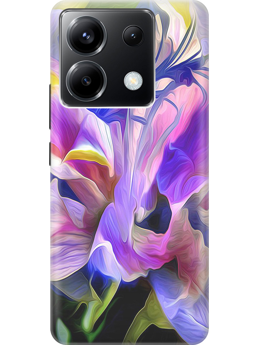 

Чехол на Xiaomi Redmi Note 13 Pro 5G / Poco X6 5G "Цветочная абстракция", Зеленый;синий;фиолетовый, 20012103
