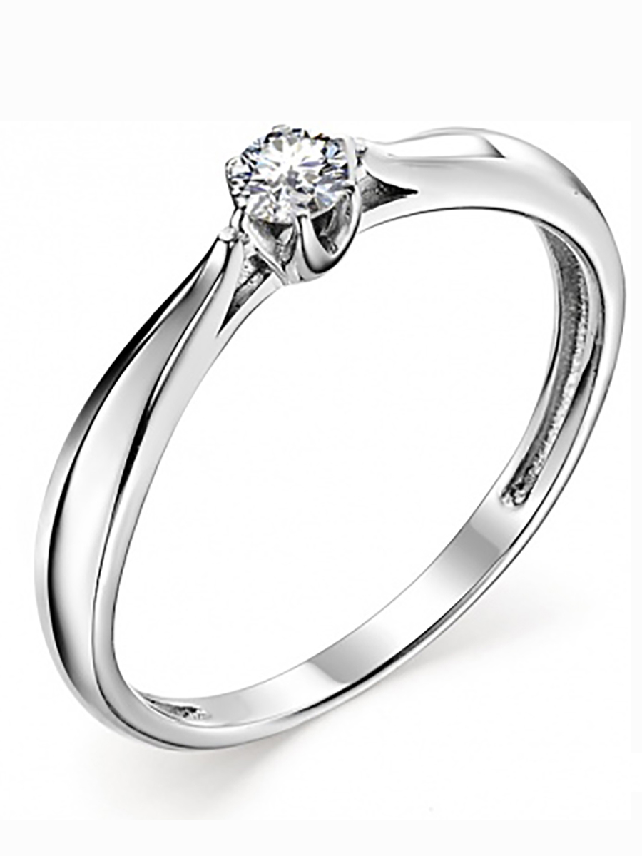 

Кольцо с 1 фианитом из серебра р. 18 Алкор серебро 01-0284_00КЦ-00, 01-0284_00КЦ-00