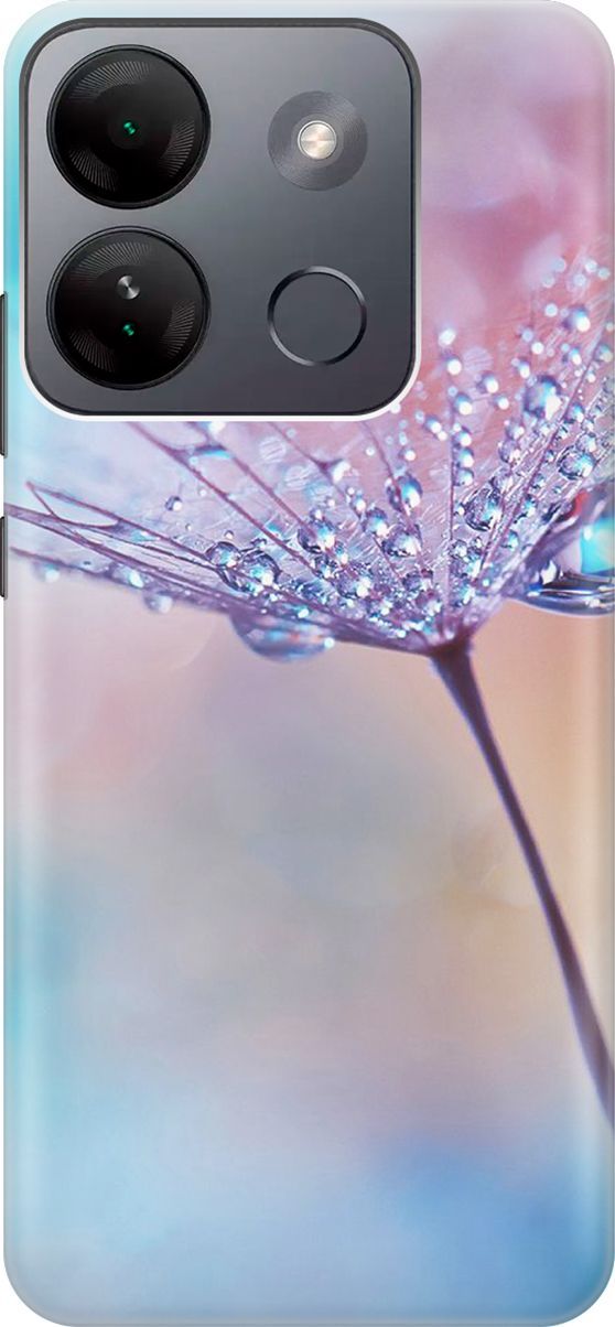 

Чехол на Infinix Smart 7 HD "Капелька на одуванчике", Голубой;розовый, 159431