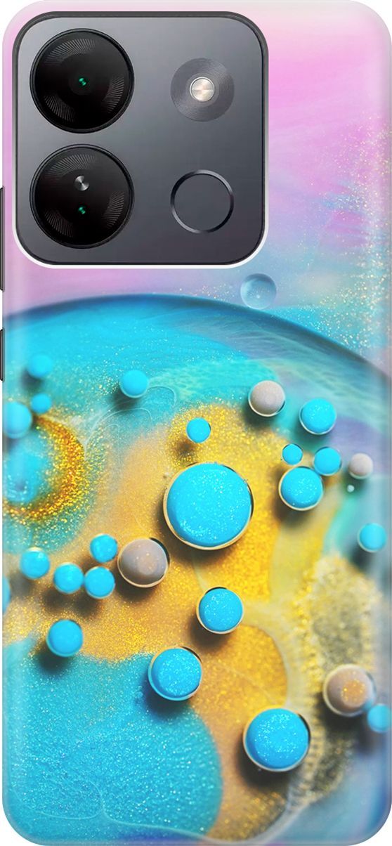 

Чехол на Infinix Smart 7 HD "Цветные капли", Голубой;оранжевый, 159428