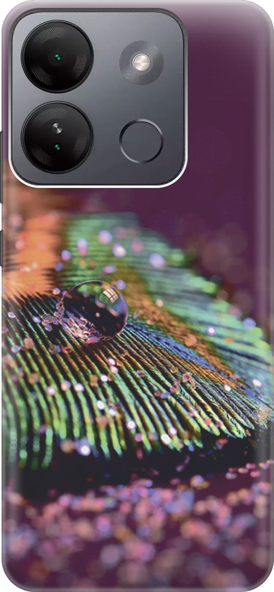 

Чехол на Infinix Smart 7 HD "Капля на пере", Зеленый;фиолетовый, 159431