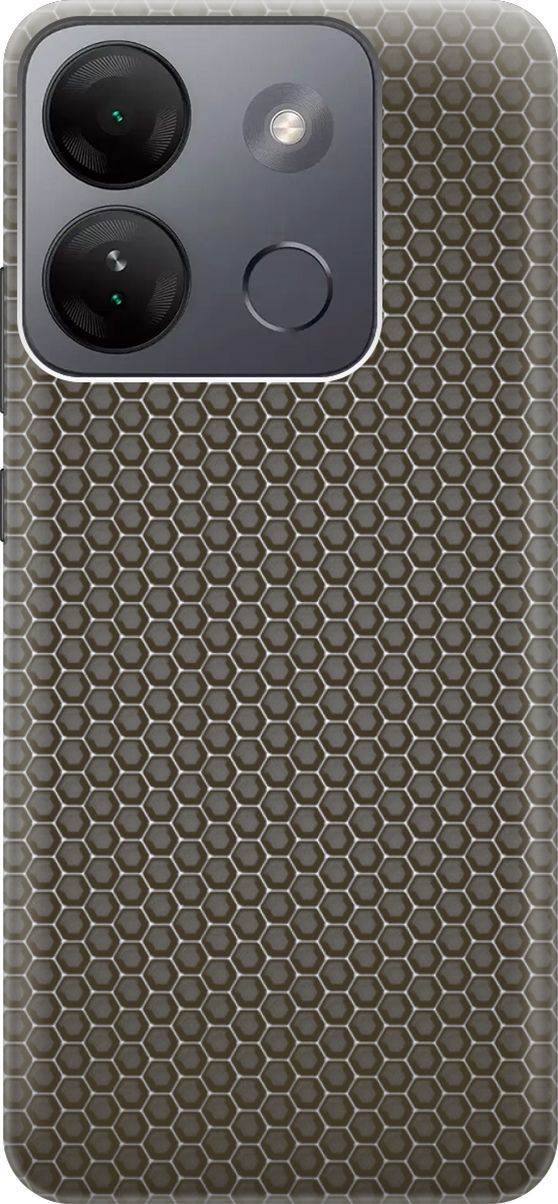 

Чехол на Infinix Smart 7 HD "Карбоновая сеть", Белый;серый, 159428