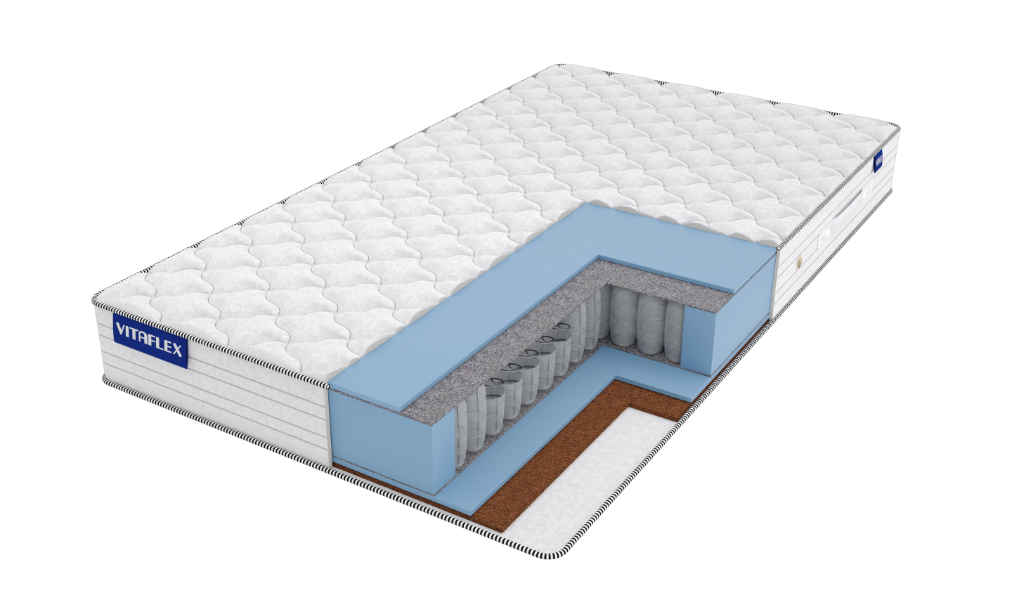 

Матрас Vitaflex Foam-Middle 90х200, Белый, Foam-Middle