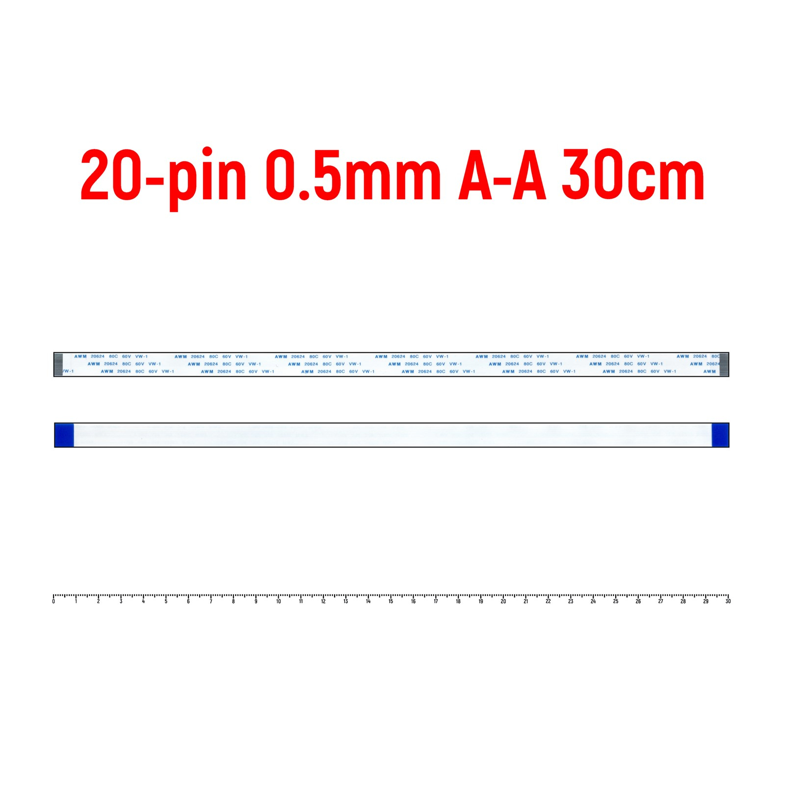 

Шлейф FFC 20-pin Шаг 0.5mm Длина 30cm