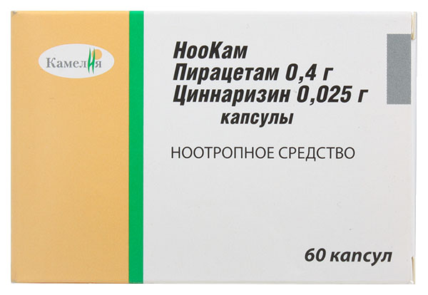 НооКам капсулы 400 мг+25 мг 60 шт.