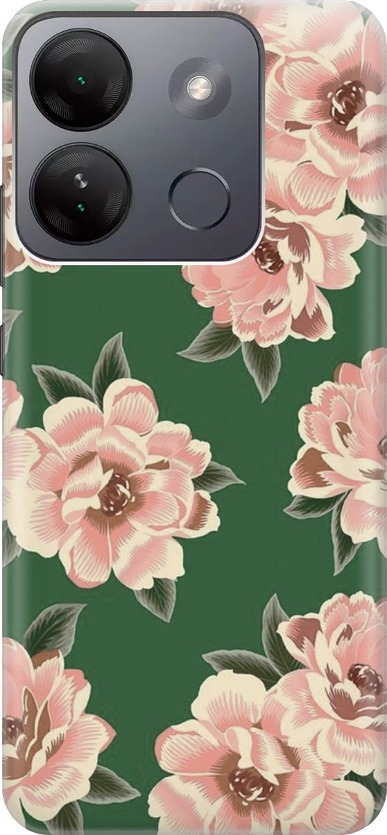 

Чехол на Infinix Smart 7 HD "Винтажные цвета", Зеленый;розовый, 159428