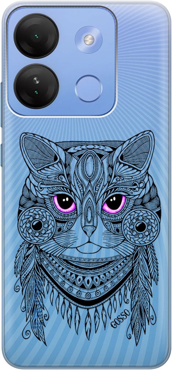 

Чехол на Infinix Smart 7 HD "Grand Cat" прозрачный, Прозрачный;фиолетовый, 159432