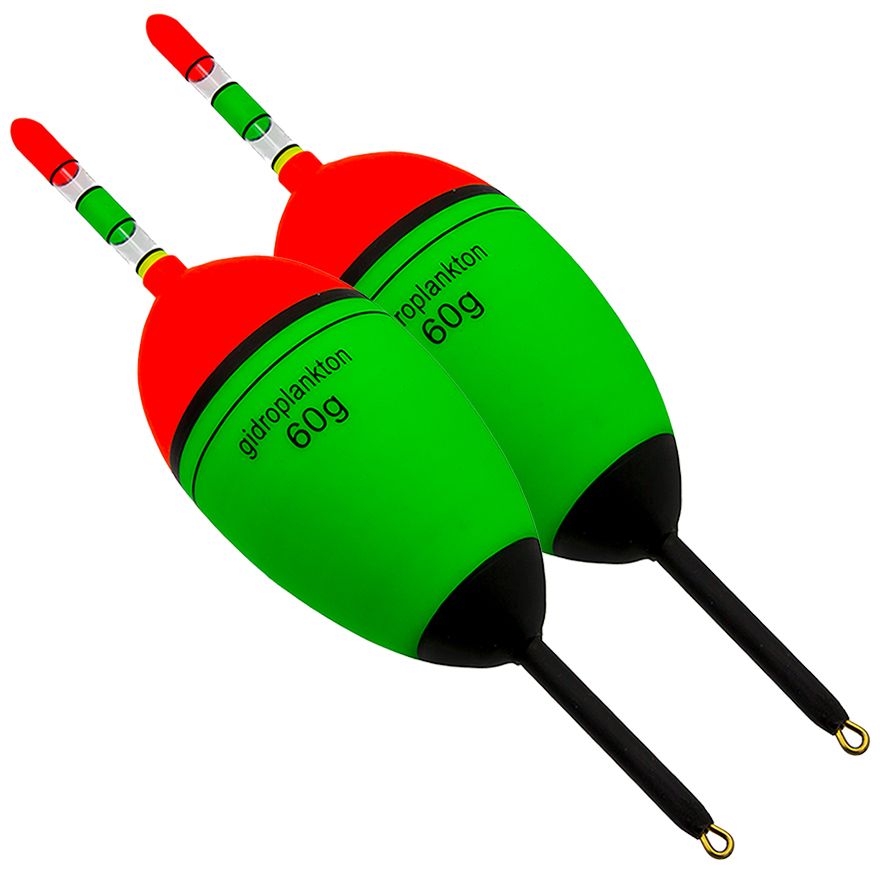Поплавок 2шт Гидропланктон для ловли Толстолоба EVA, с усил килем,грузопод. 60 г 551279