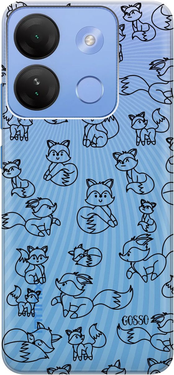 

Чехол на Infinix Smart 7 HD "Funny Foxes" прозрачный, Прозрачный;черный, 159432