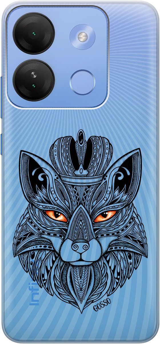 

Чехол на Infinix Smart 7 HD "Fox Queen" прозрачный, Прозрачный;серый, 159432