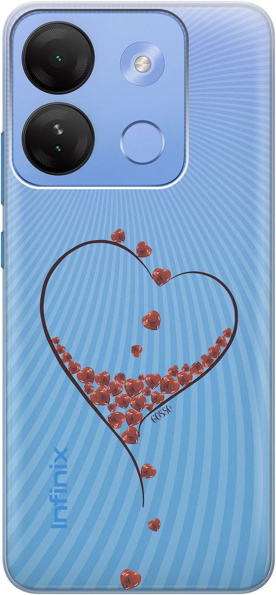 

Чехол на Infinix Smart 7 HD "Little hearts" прозрачный, Прозрачный;черный, 159432