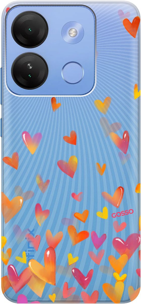 

Чехол на Infinix Smart 7 HD "Flying Hearts" прозрачный, Прозрачный;желтый, 159432