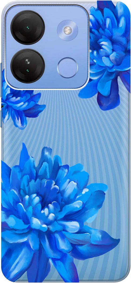 

Чехол на Infinix Smart 7 HD "Amazing Asters" прозрачный, Прозрачный;голубой, 159432