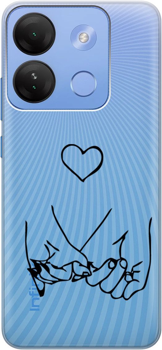 

Чехол на Infinix Smart 7 HD "Lovers Hands" прозрачный, Прозрачный;черный, 159432