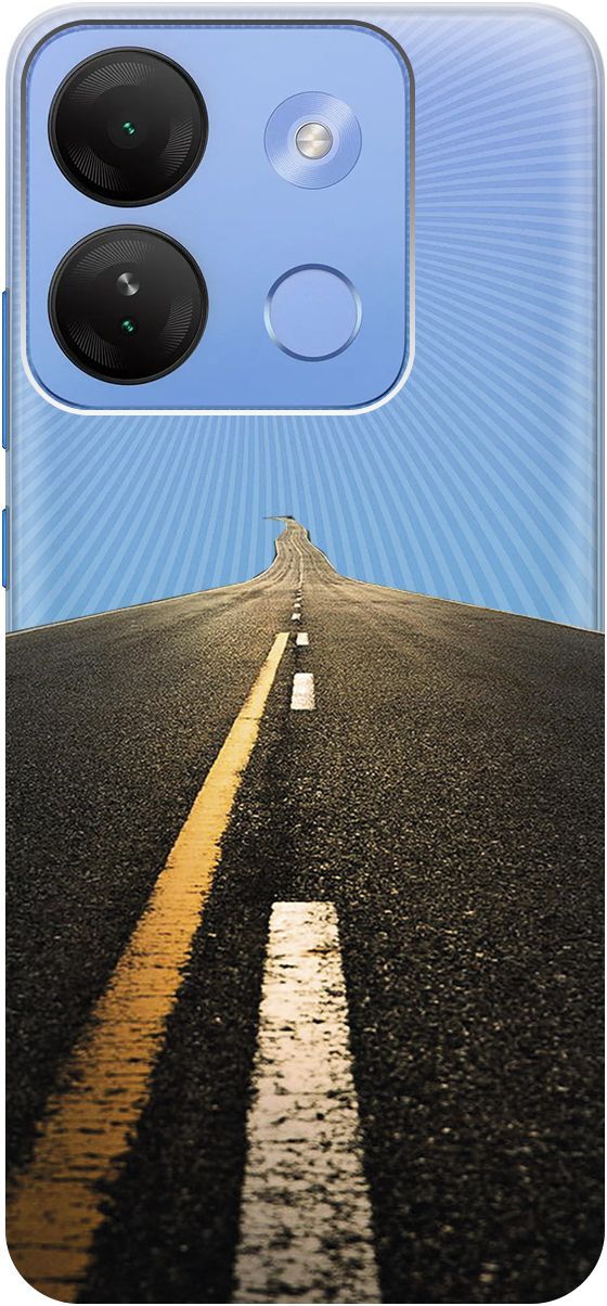 

Чехол на Infinix Smart 7 HD "Road" прозрачный, Прозрачный;коричневый, 159433
