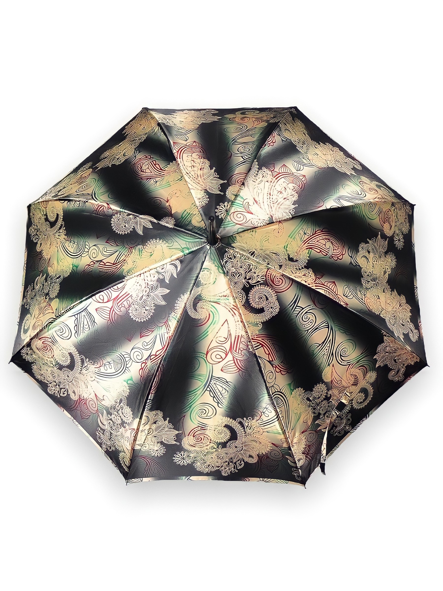Зонт женский AIRTON 1624 черно-бежевый
