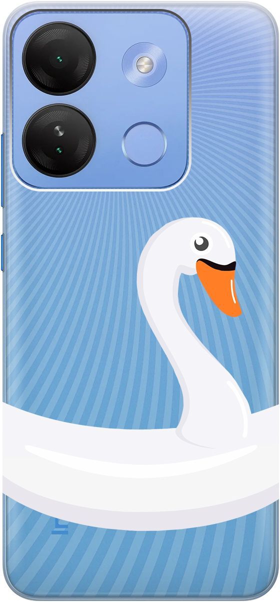 

Чехол на Infinix Smart 7 HD "Swan Swim Ring" прозрачный, Прозрачный;белый, 159433
