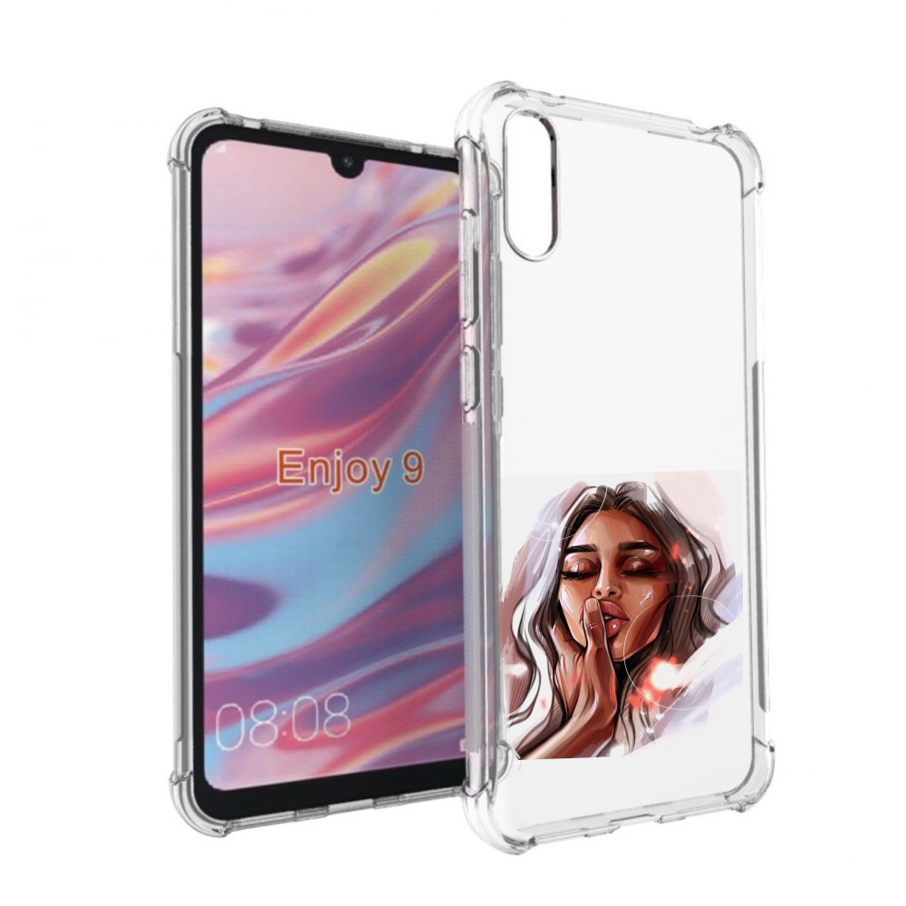 

Чехол бампер MyPads Большие-губы женский для Huawei Enjoy 9, Прозрачный, Tocco