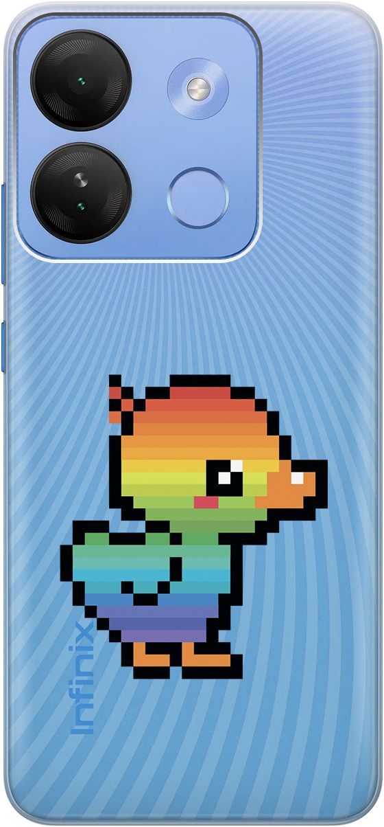 

Чехол на Infinix Smart 7 HD "Pixel Duck" прозрачный, Прозрачный;желтый, 159433