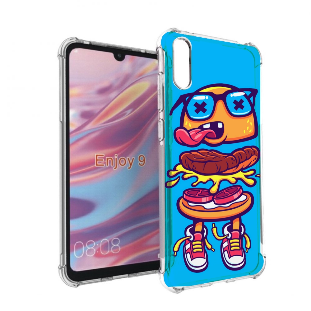 

Чехол бампер MyPads Бургер с очками для Huawei Enjoy 9, Прозрачный, Tocco