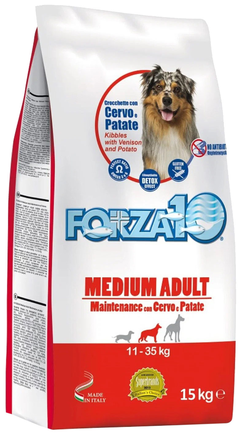 

FORZA10 FORZA10 DOG MAINTENANCE ADULT MEDIUM для взрослых собак средних пород с олениной и