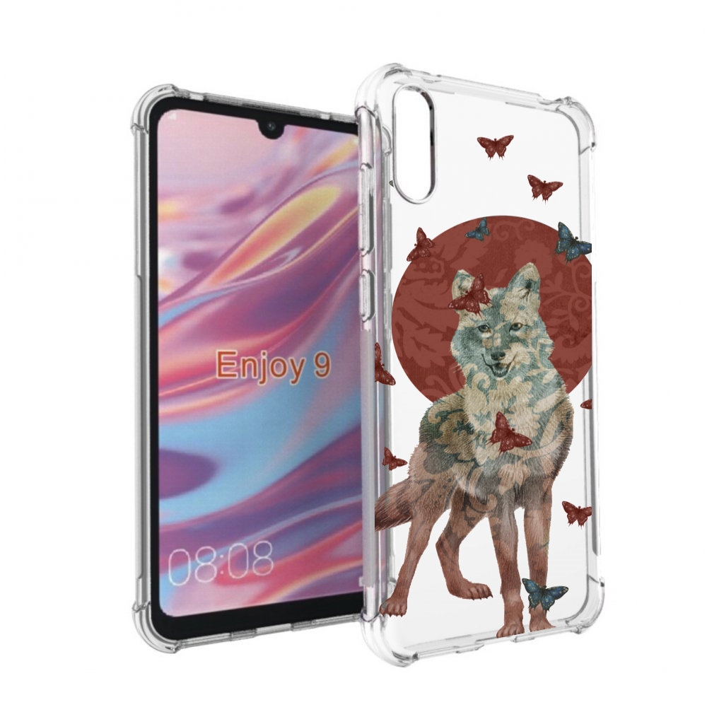 

Чехол бампер MyPads Волчица с бабочками для Huawei Enjoy 9, Прозрачный, Tocco