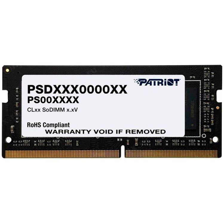 

Оперативная память Patriot 8Gb DDR4 2666MHz SO-DIMM (PSD48G266682S), Signature Line