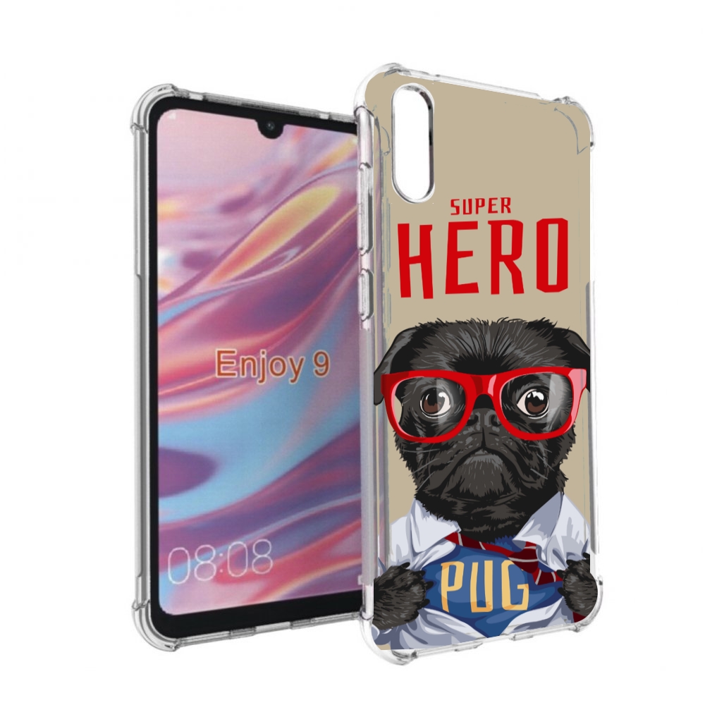 

Чехол бампер MyPads Герой-PUG для Huawei Enjoy 9, Прозрачный, Tocco