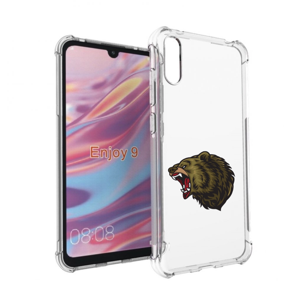 

Чехол бампер MyPads Голова-медведь для Huawei Enjoy 9, Прозрачный, Tocco