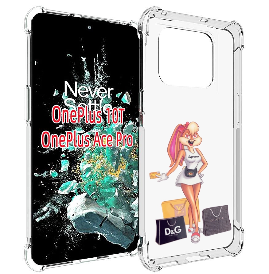 

Чехол MyPads модница-зайка женский для OnePlus 10T, Прозрачный, Tocco