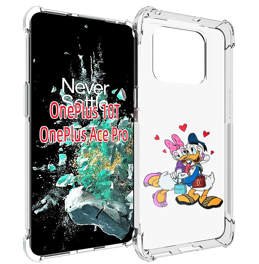 

Чехол MyPads модные-влюбленные-утки для OnePlus 10T, Прозрачный, Tocco