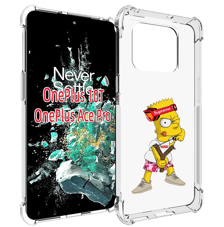 

Чехол MyPads модный-барт-симпсон для OnePlus 10T, Прозрачный, Tocco
