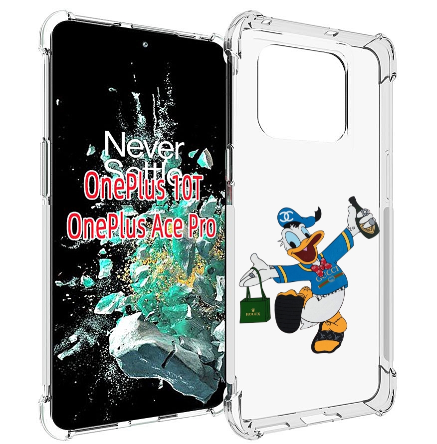 

Чехол MyPads модный-дональд-дак для OnePlus 10T, Прозрачный, Tocco