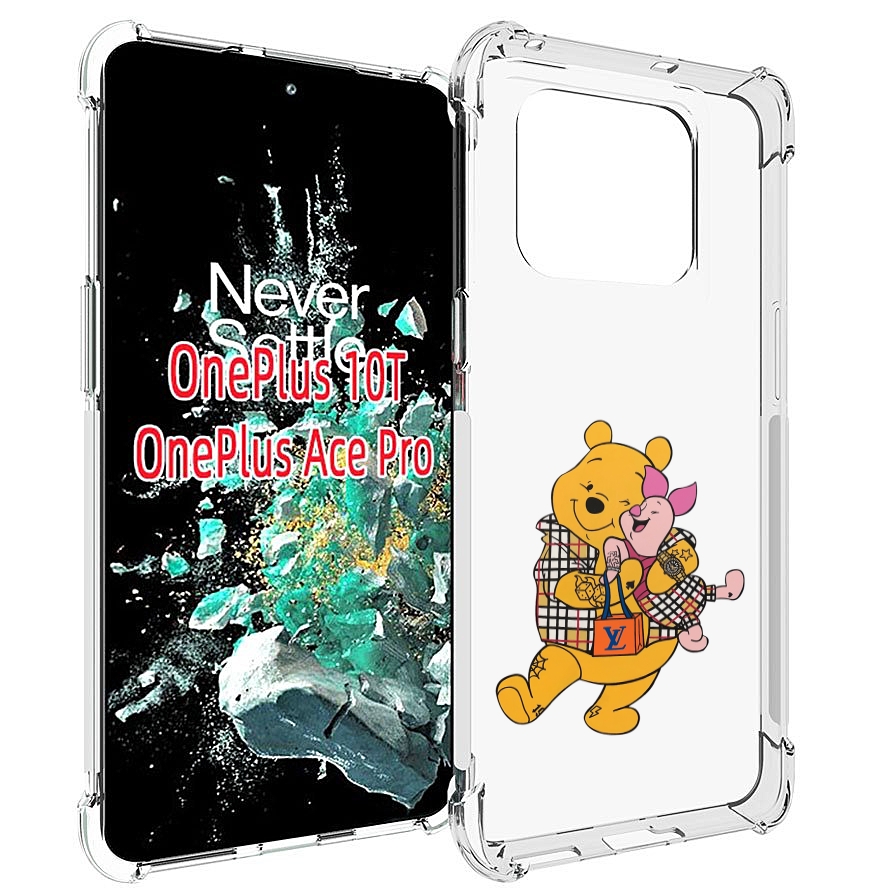 

Чехол MyPads модный-медведь-из-винни-пуха для OnePlus 10T, Прозрачный, Tocco