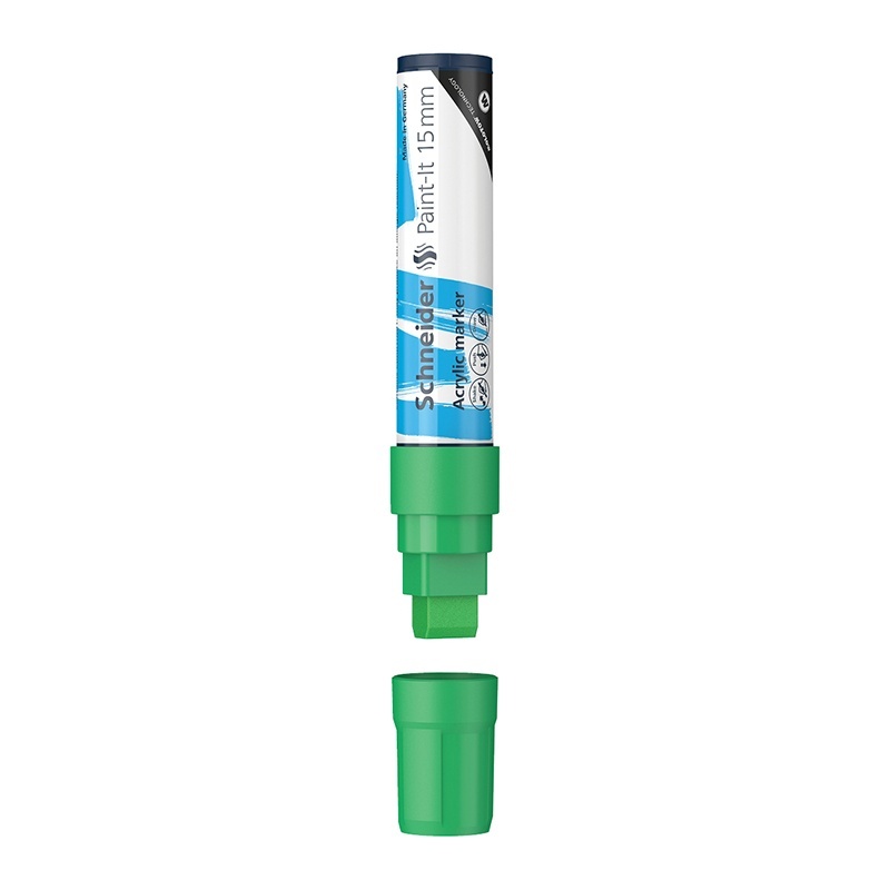 

Маркер акриловый Schneider 120304 Paint-It 330 15 мм прямоугольный зеленый