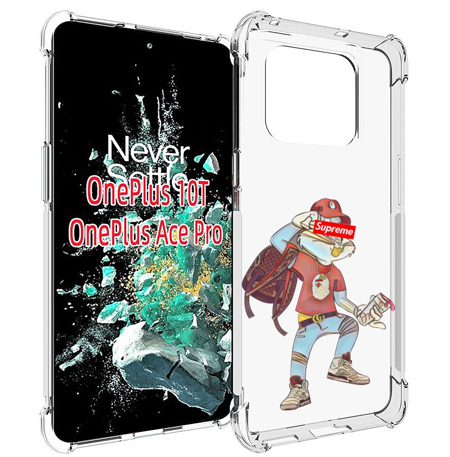 

Чехол MyPads моднявый-заяц детский для OnePlus 10T, Прозрачный, Tocco