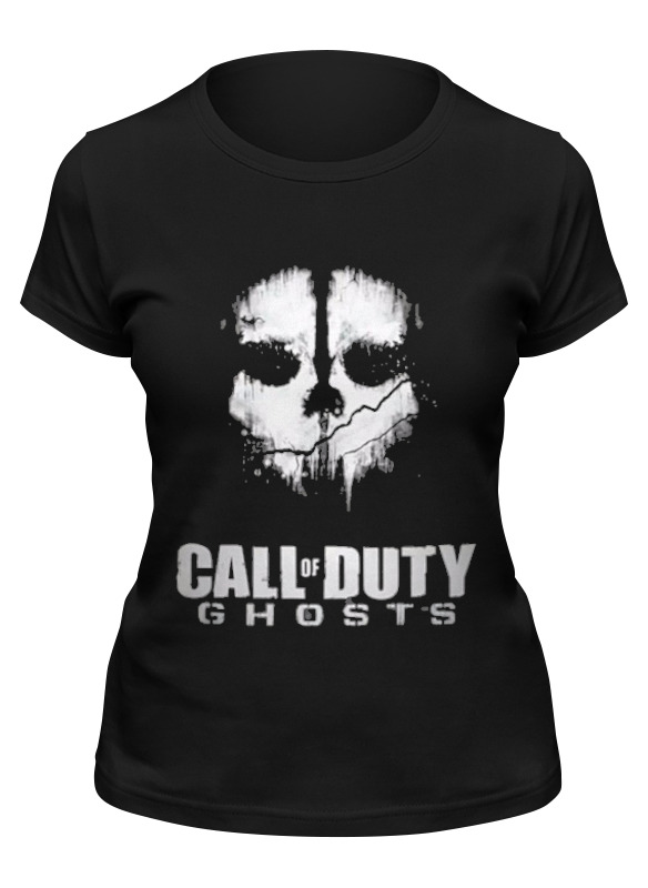 

Футболка женская Printio Call of duty: ghosts черная L, Черный, Call of duty: ghosts