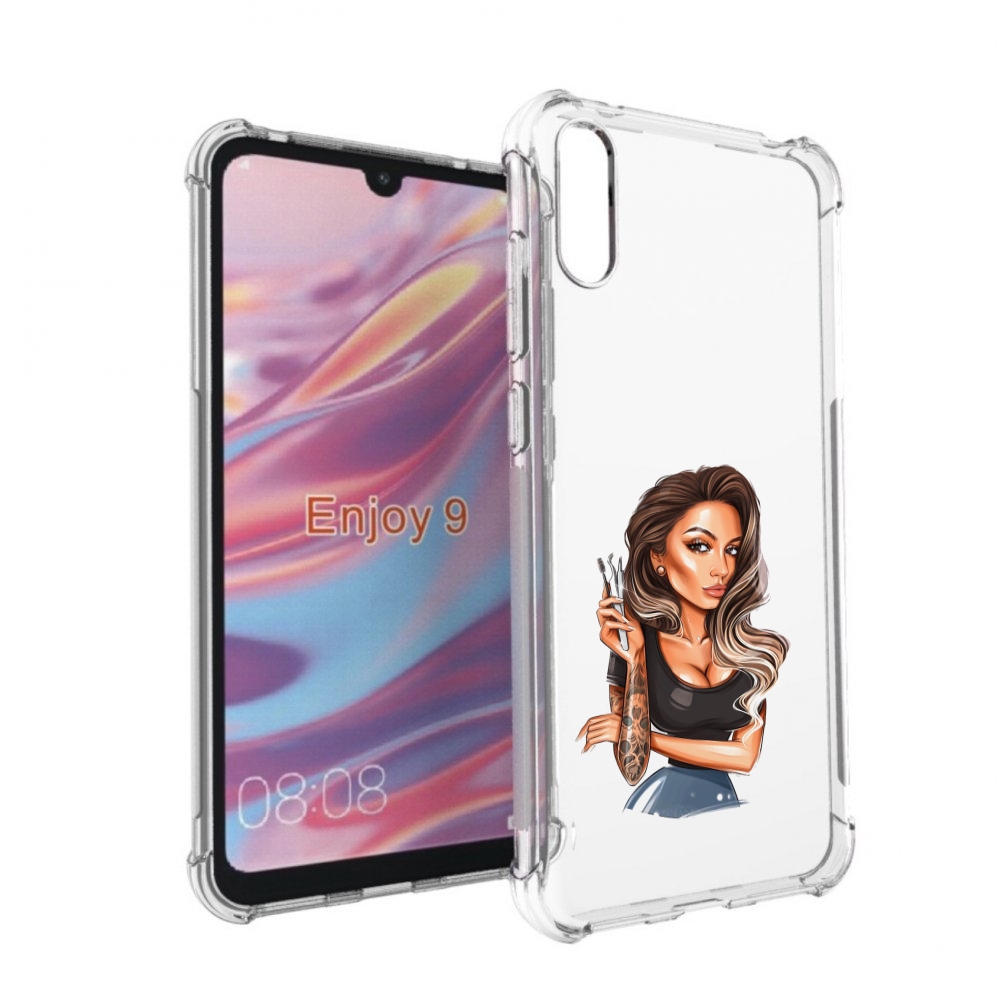 

Чехол бампер MyPads Девушка-бровист для Huawei Enjoy 9, Прозрачный, Tocco
