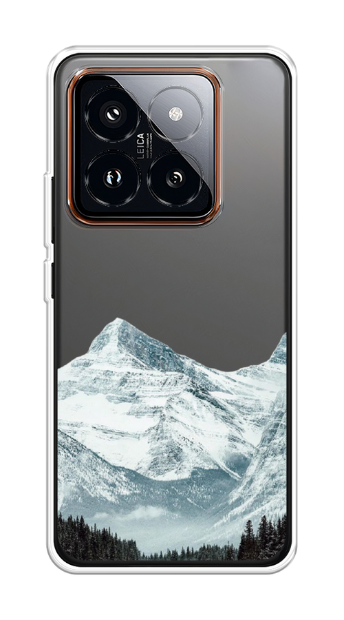 

Чехол на Xiaomi 14 Pro "Горы арт 1", Белый;зеленый, 320450-1