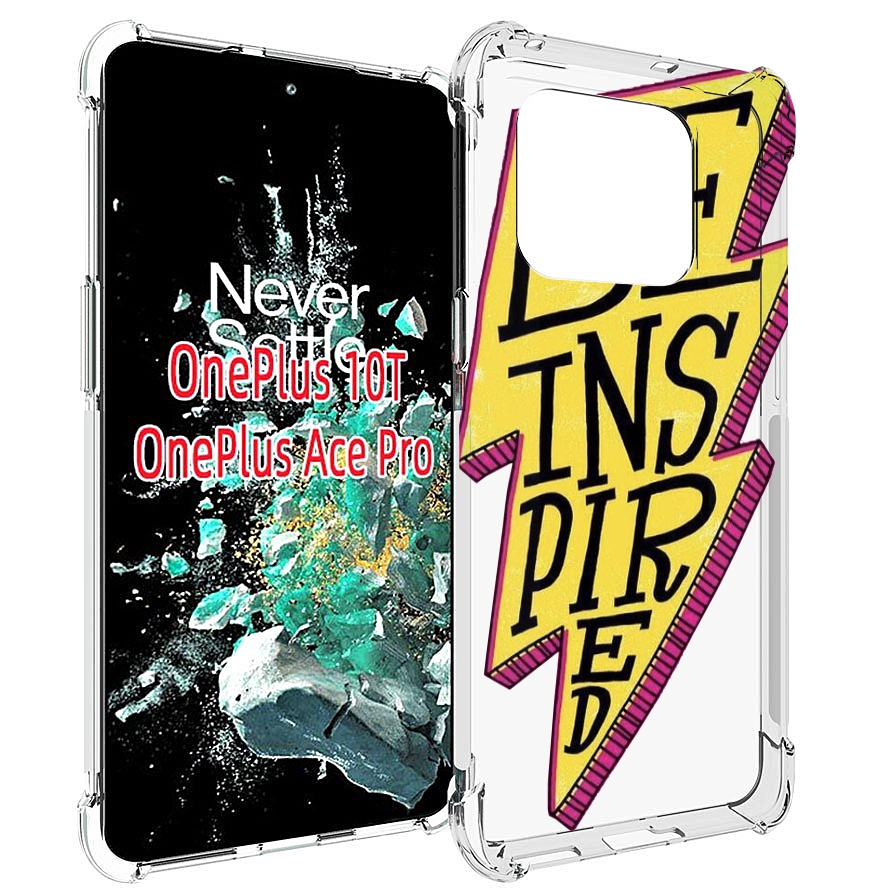 Чехол MyPads надпись в желтой молнии для OnePlus 10T