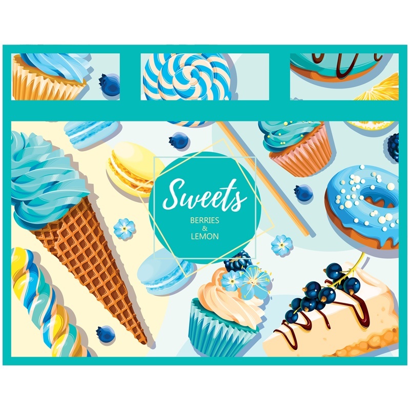 

Папка с ручками ArtSpace ПМ-А4-25_42161 А4 Sweets пластик на молнии 80 мм